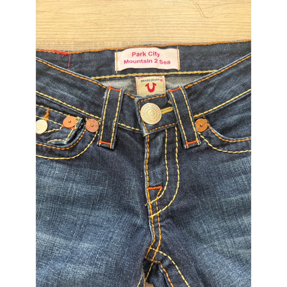 Custom True Religion Faux Fur & Beaded Y2K Jeans – Size 25 - Picture 3 of 6
